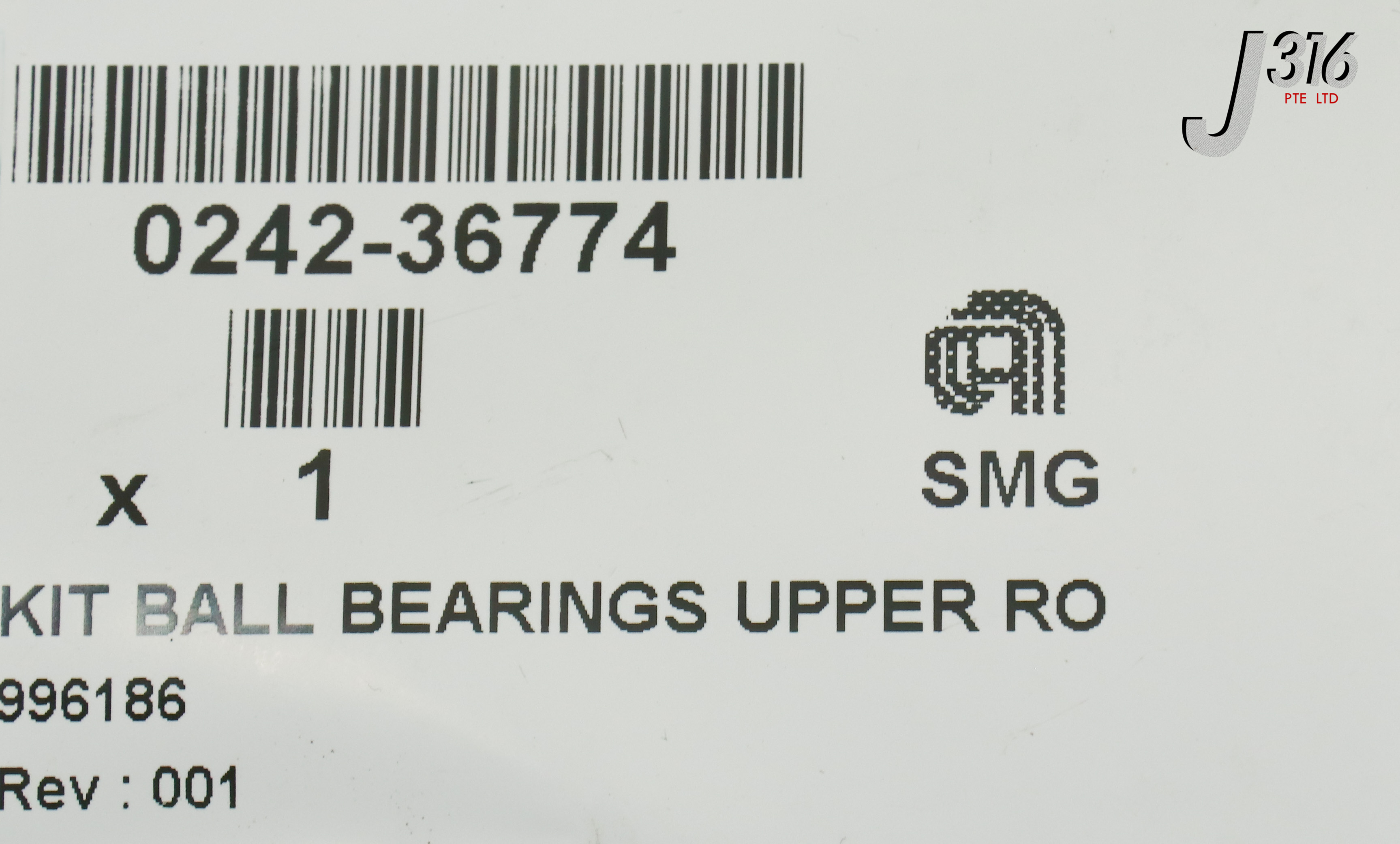 21241 APPLIED MATERIALS KIT BALL BRG UPPER ROTN RTP, 0190-12941